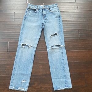 Zara Blue Distressed Jeans
